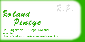 roland pintye business card